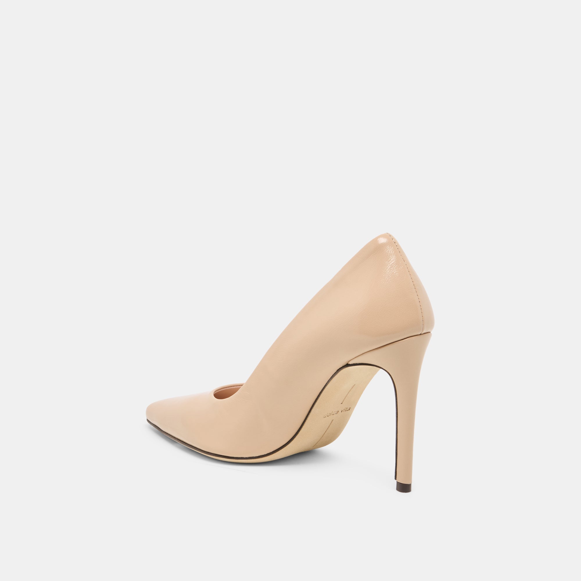 Dolce Vita SHOES | LANKY Tan Leather Closed-Toe Pump Stiletto Heels