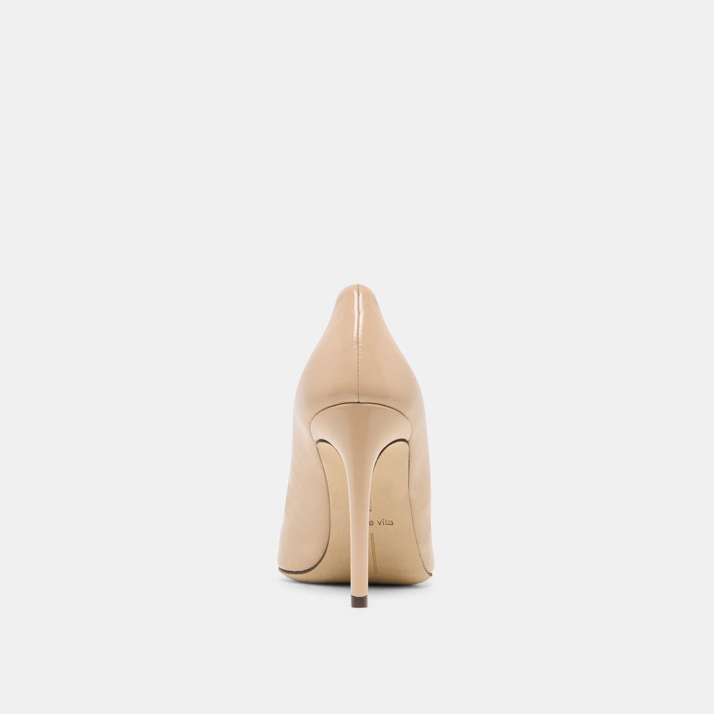 Dolce Vita SHOES | LANKY Tan Leather Closed-Toe Pump Stiletto Heels