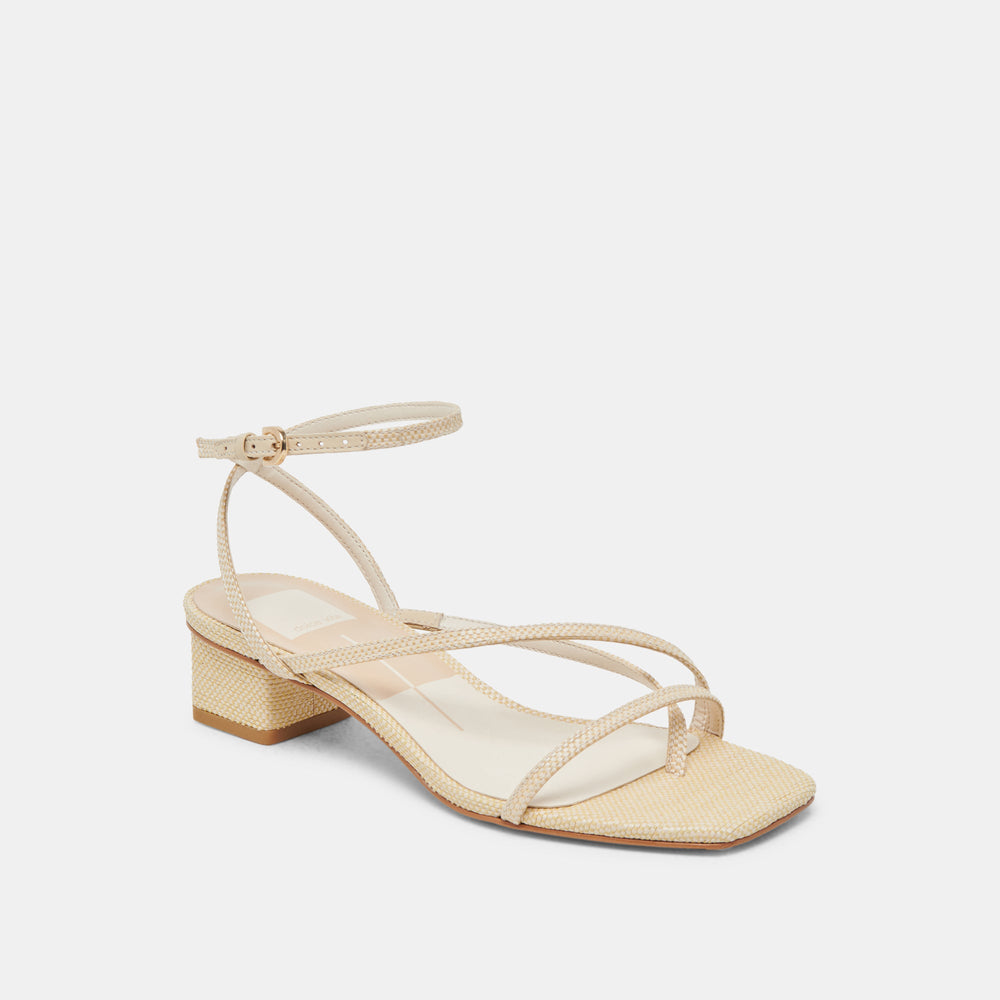 Dolce Vita SHOES | Karlos Wide Natural Woven Raffia Sandals