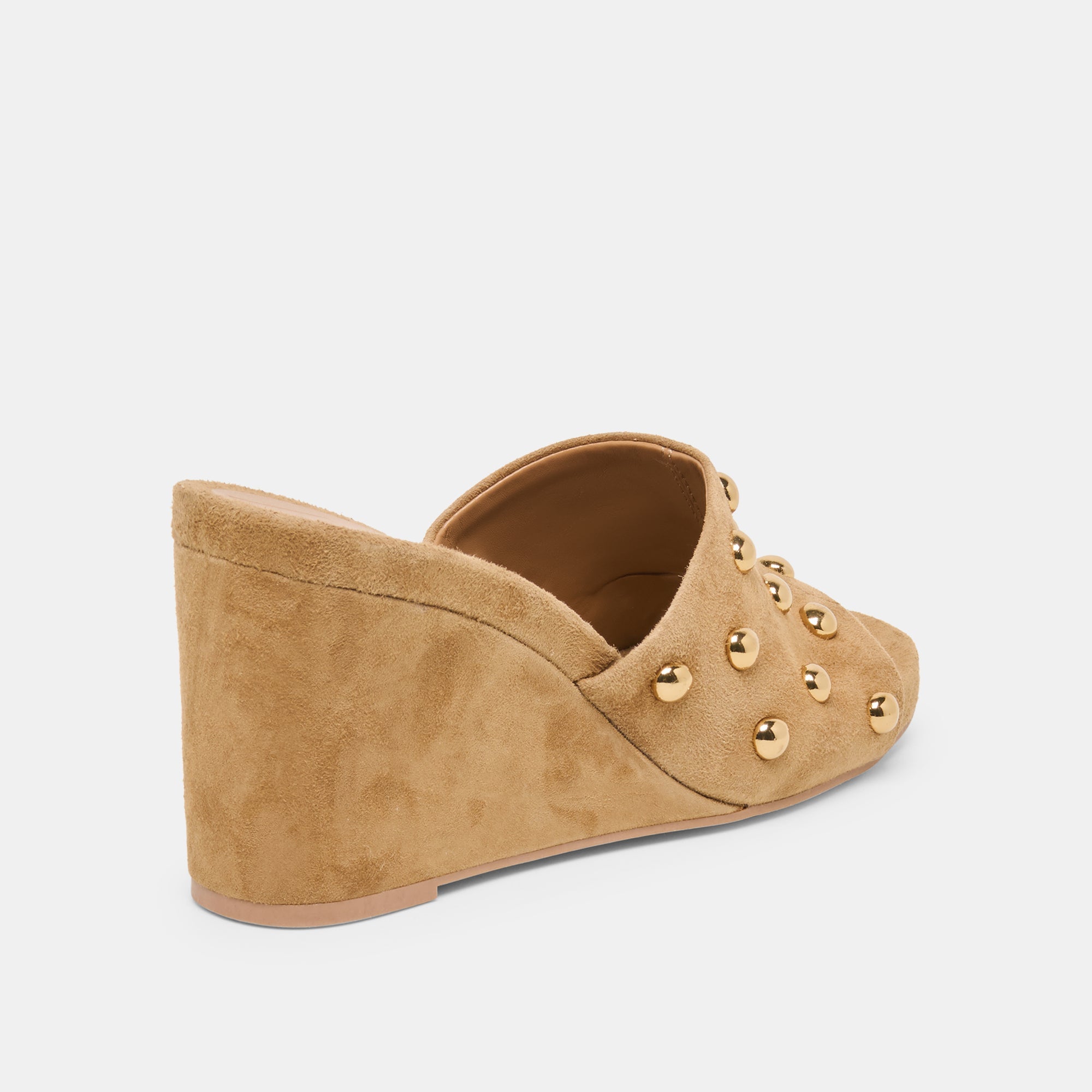 Dolce Vita SHOES | Holta Stud Lt Brown Suede Wedges
