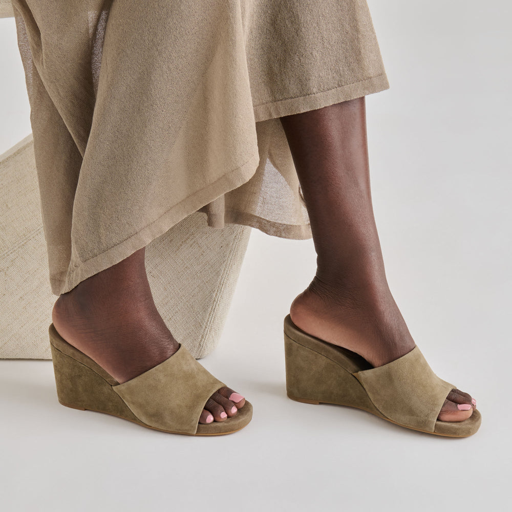 Dolce Vita SHOES | Holta Olive Suede Wedges