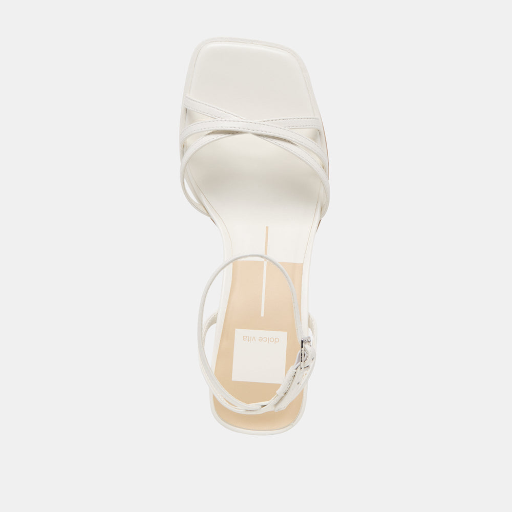 Dolce Vita SHOES | Manji True White Leather Heels