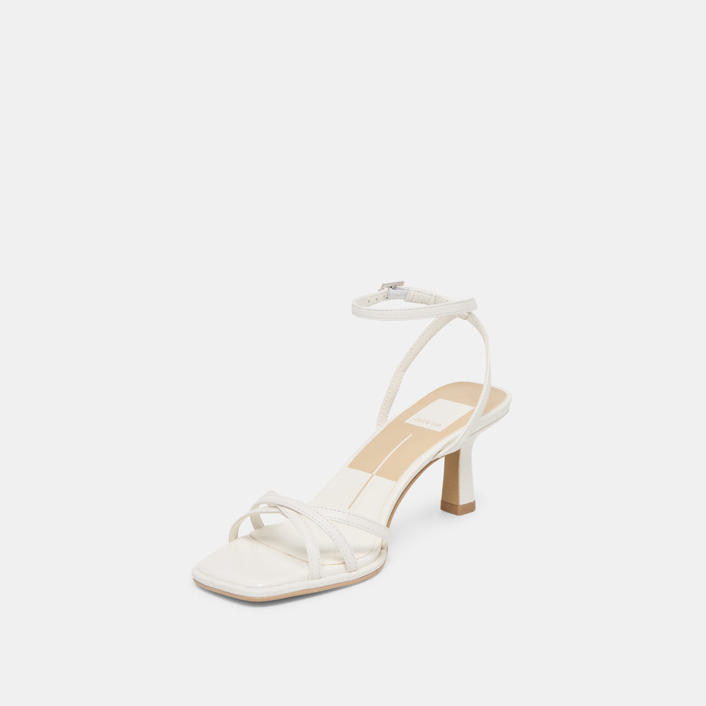 Dolce Vita SHOES | Manji True White Leather Heels