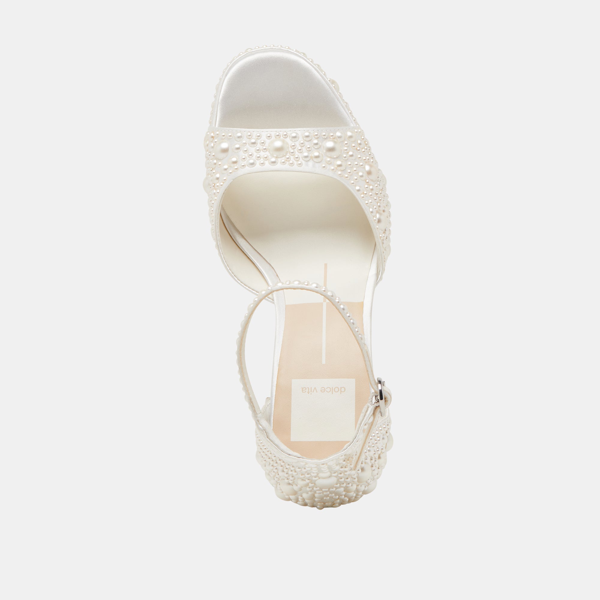 Dolce Vita SHOES | PANDRO PEARL HEELS TRUE WHITE SATIN
 – Dolce Vita