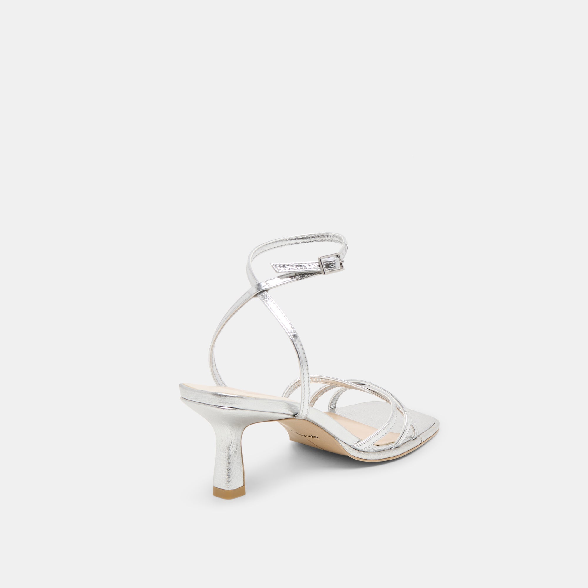 Dolce Vita SHOES | Manji Silver Metallic Leather Heels