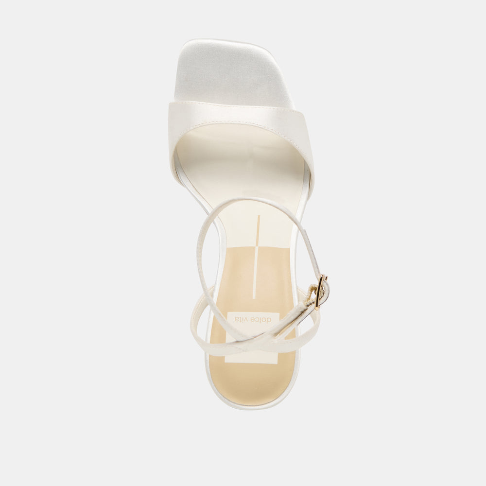 Dolce Vita SHOES | Tilda True White Satin Heels