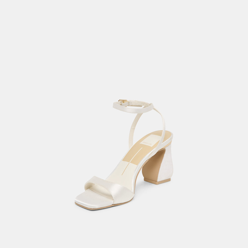Dolce Vita SHOES | Tilda True White Satin Heels
