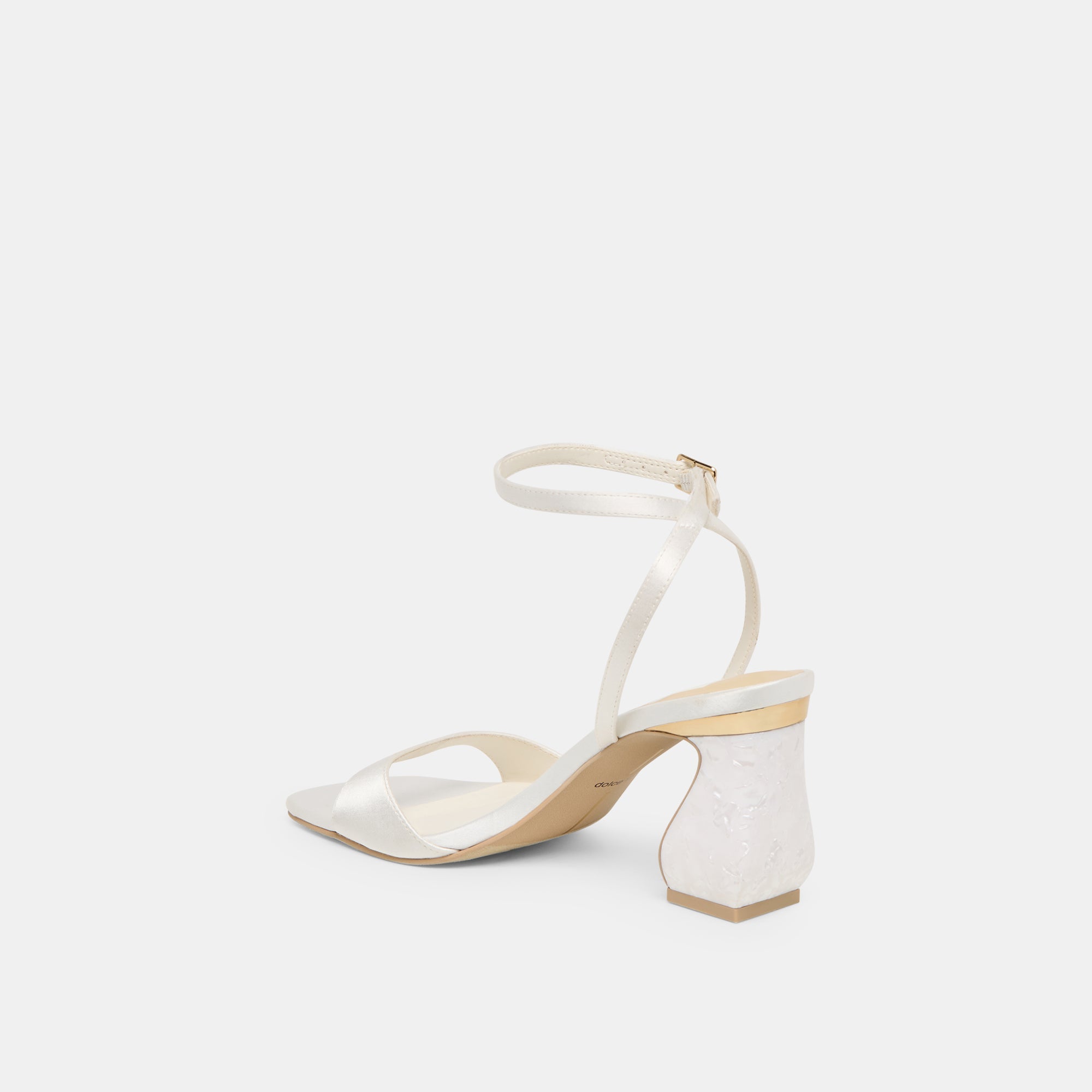 Dolce Vita SHOES | Tilda True White Satin Heels