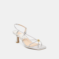 Dolce Vita SHOES | Mylee Silver Distressed Leather Heels