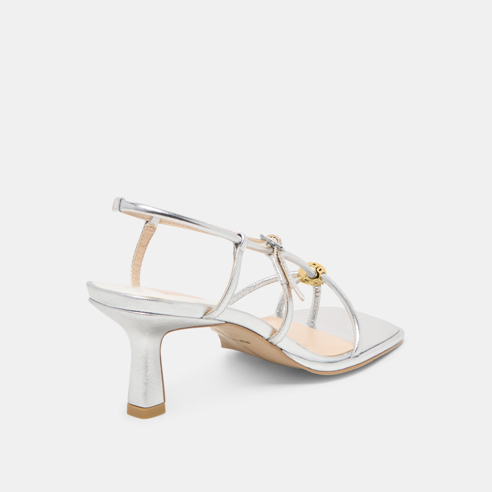 Dolce Vita SHOES | Mylee Silver Distressed Leather Heels