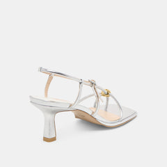 Dolce Vita SHOES | Mylee Silver Distressed Leather Heels