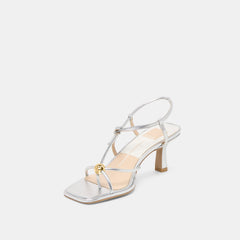 Dolce Vita SHOES | Mylee Silver Distressed Leather Heels