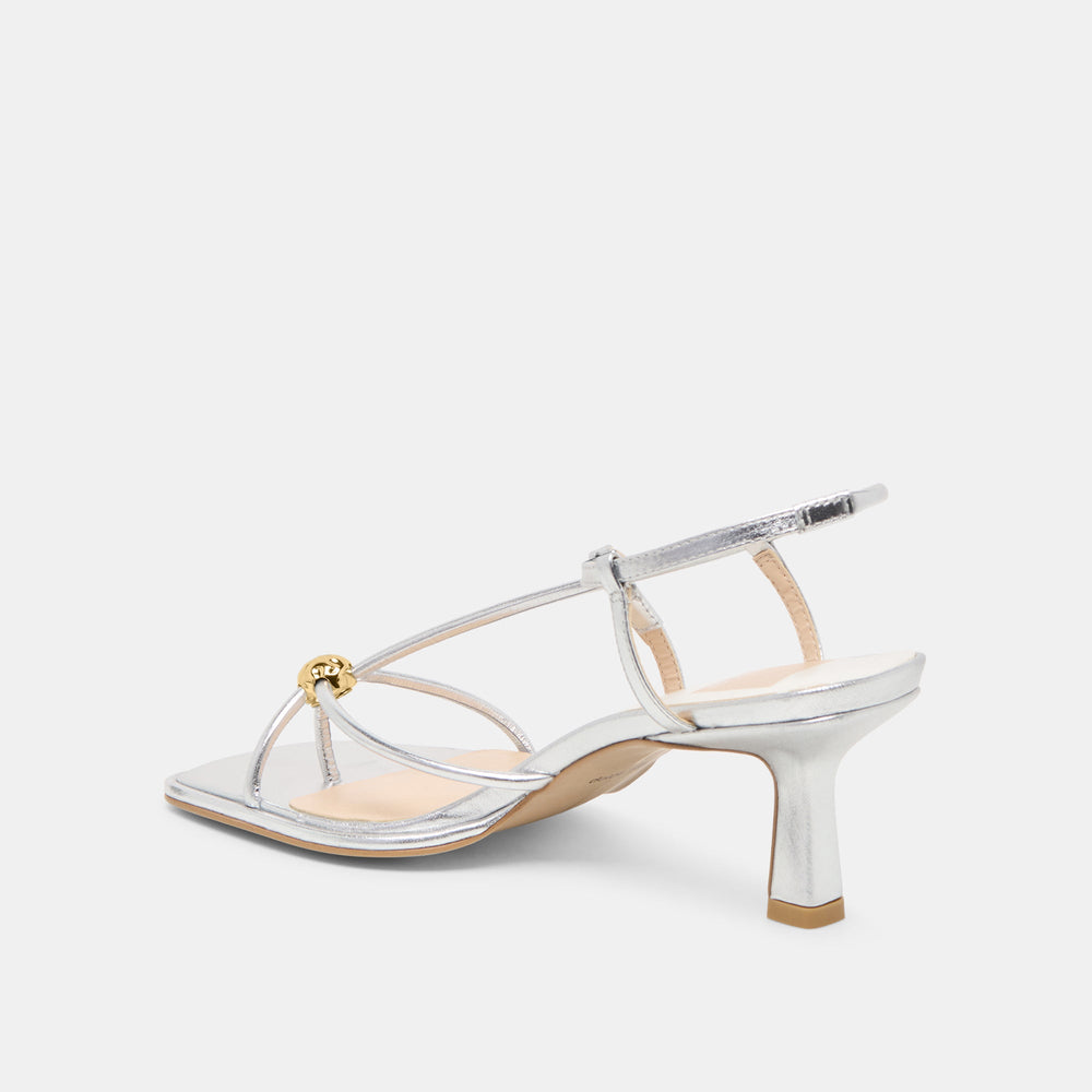 Dolce Vita SHOES | Mylee Silver Distressed Leather Heels
