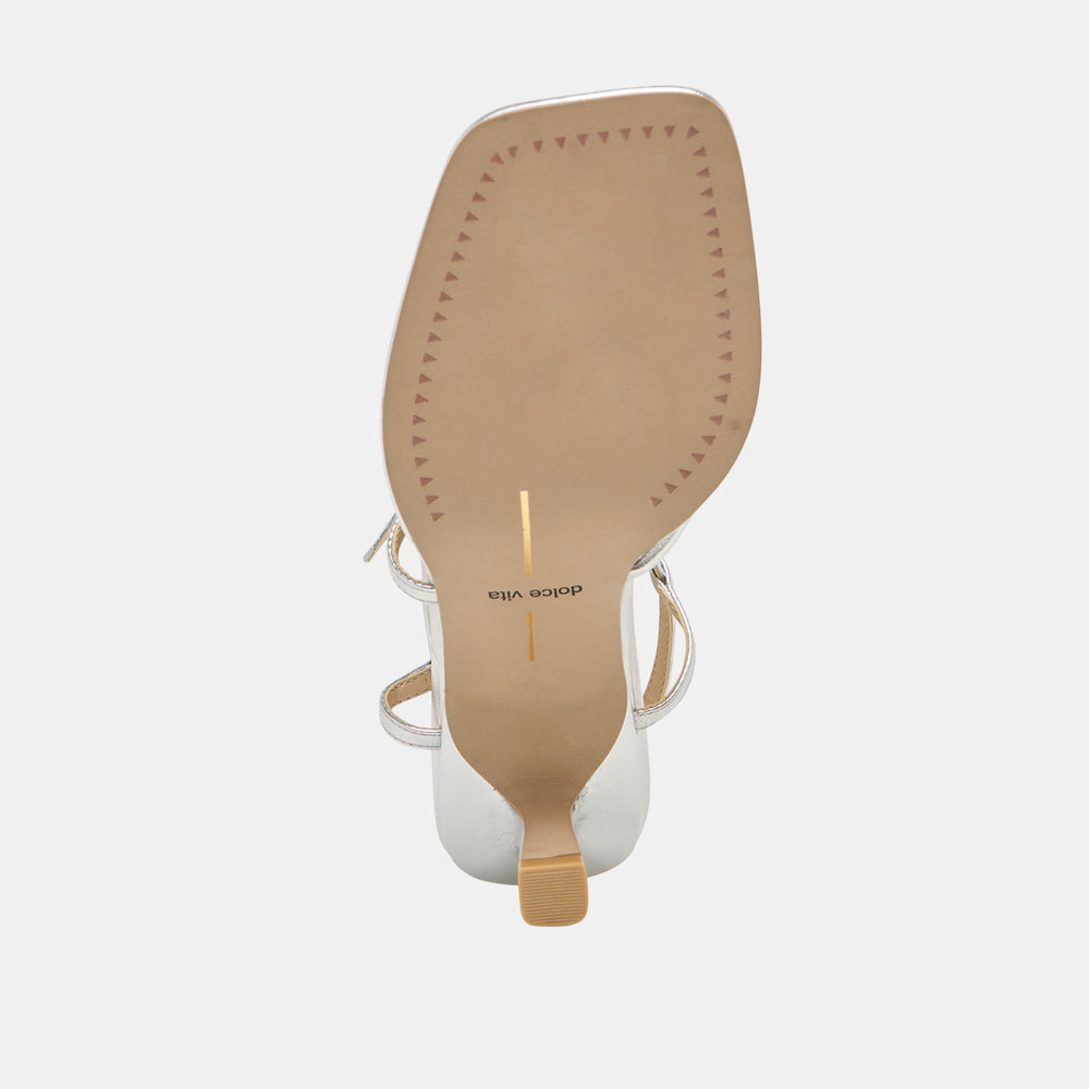 Dolce Vita SHOES | Mylee Silver Distressed Leather Heels