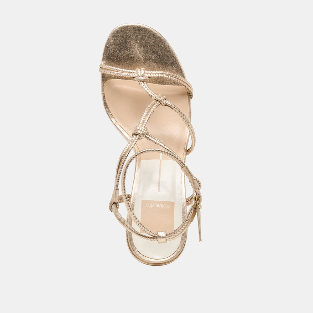 Dolce Vita SHOES | Fizzy Gold Leather Heels