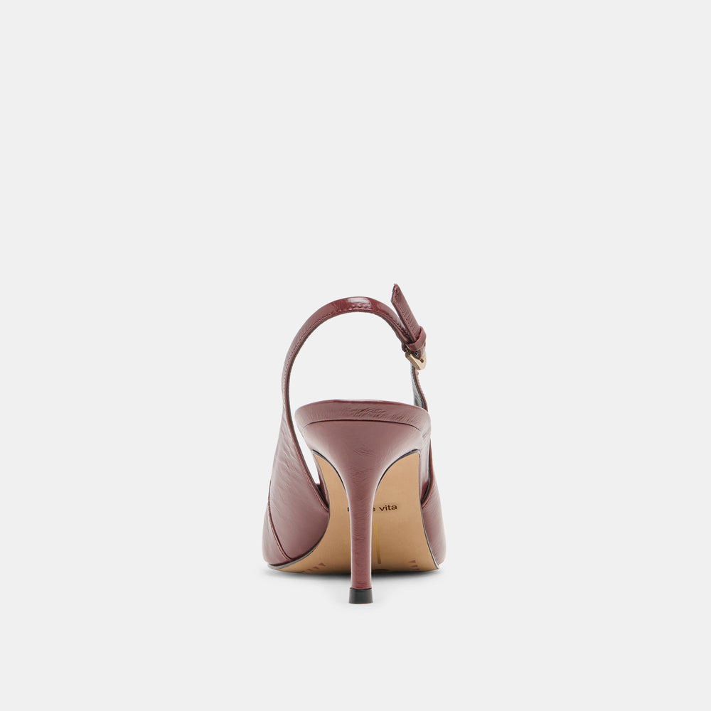 Dolce Vita SHOES | Elasi Oxblood Crinkle Heels