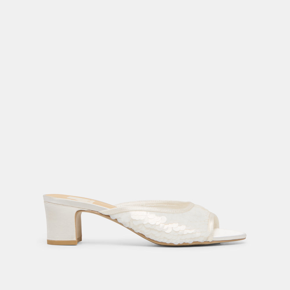 Dolce Vita SHOES | Inga Off White Satin Heels