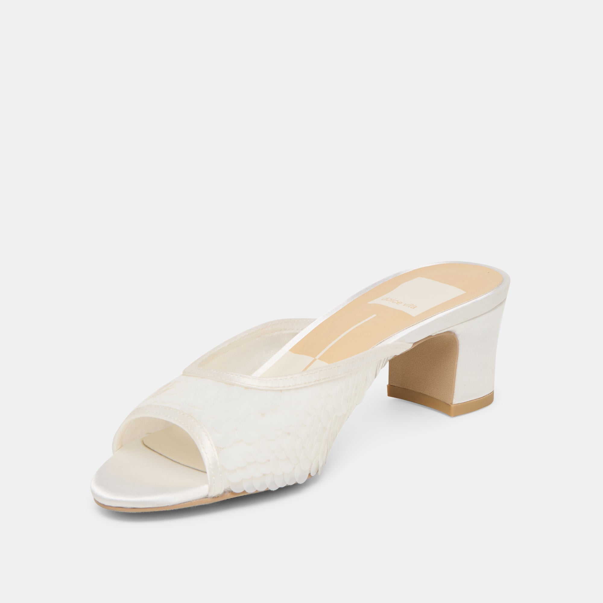 Dolce Vita SHOES | Inga Off White Satin Heels