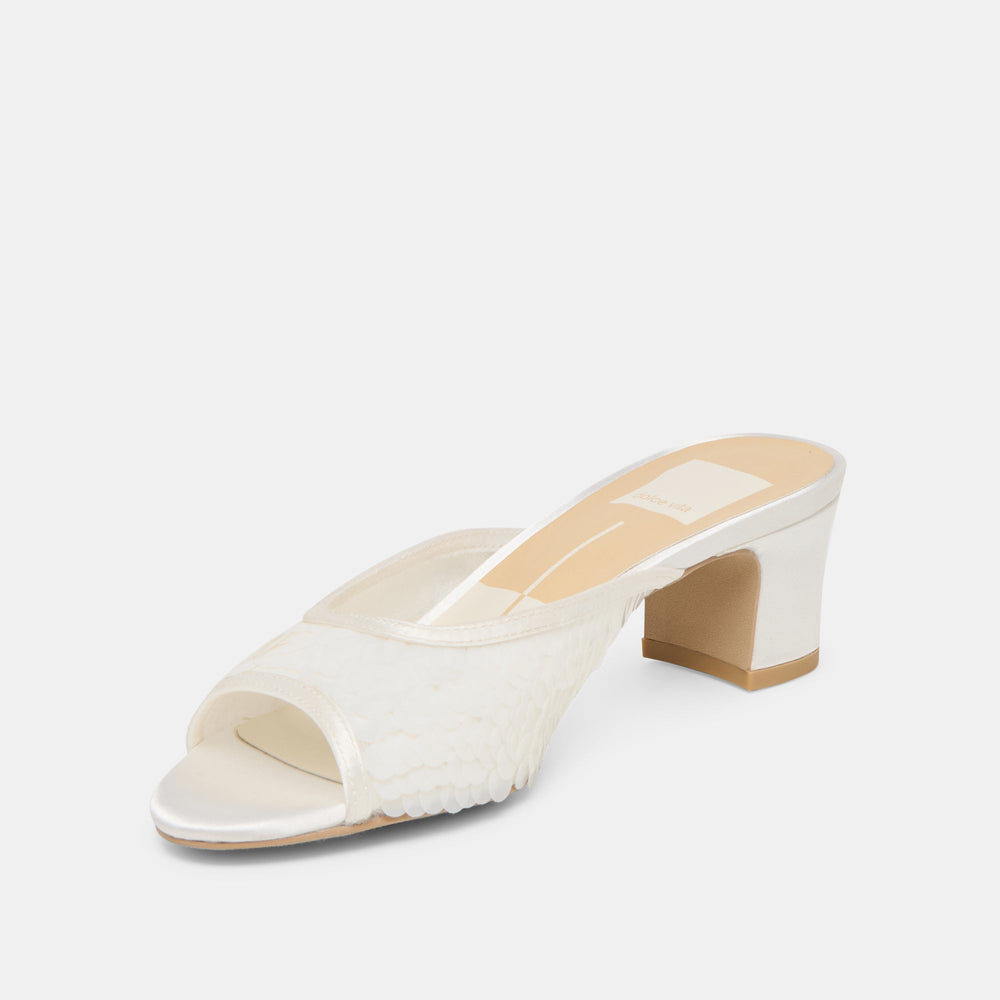Dolce Vita SHOES | Inga Off White Satin Heels