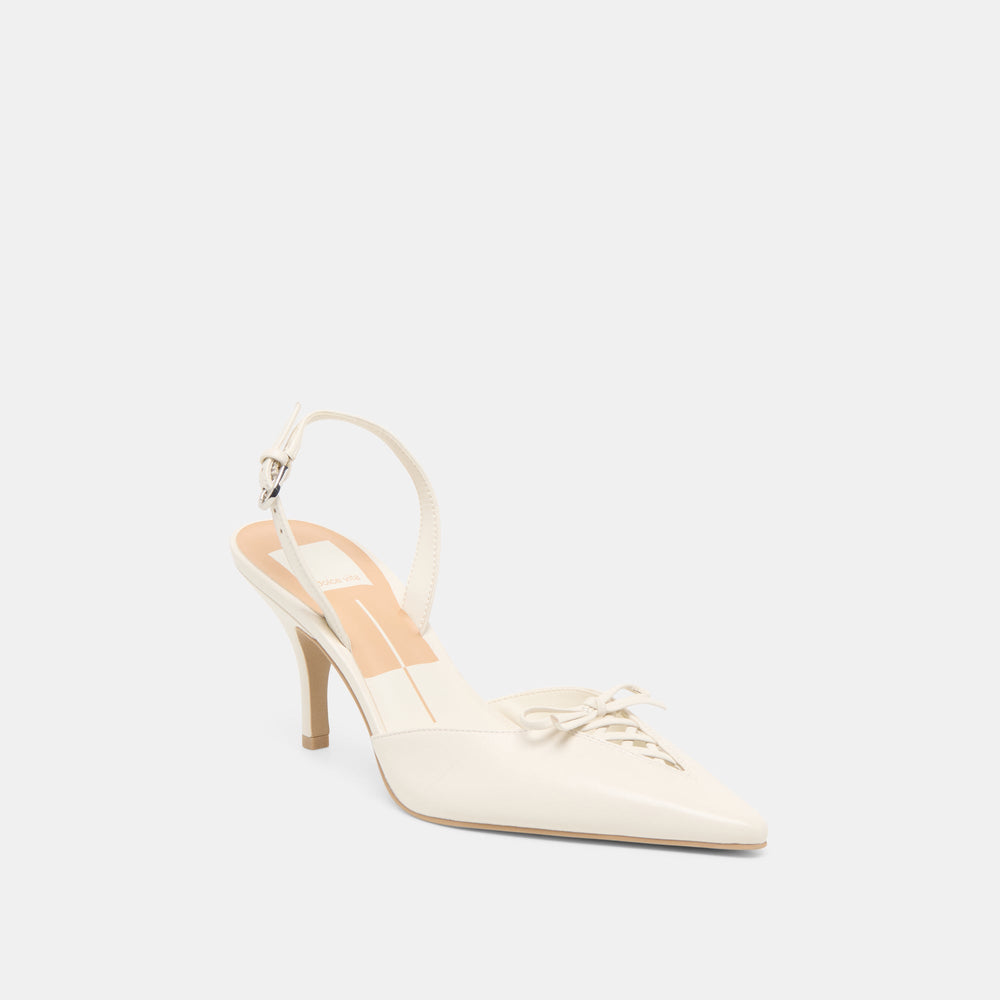 Dolce Vita SHOES | Hamya White Leather Heels