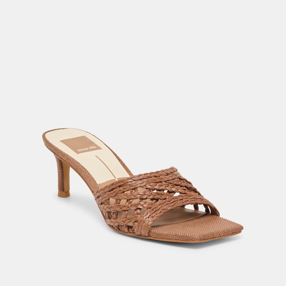 Dolce Vita SHOES | Bowen Cognac Raffia Heels