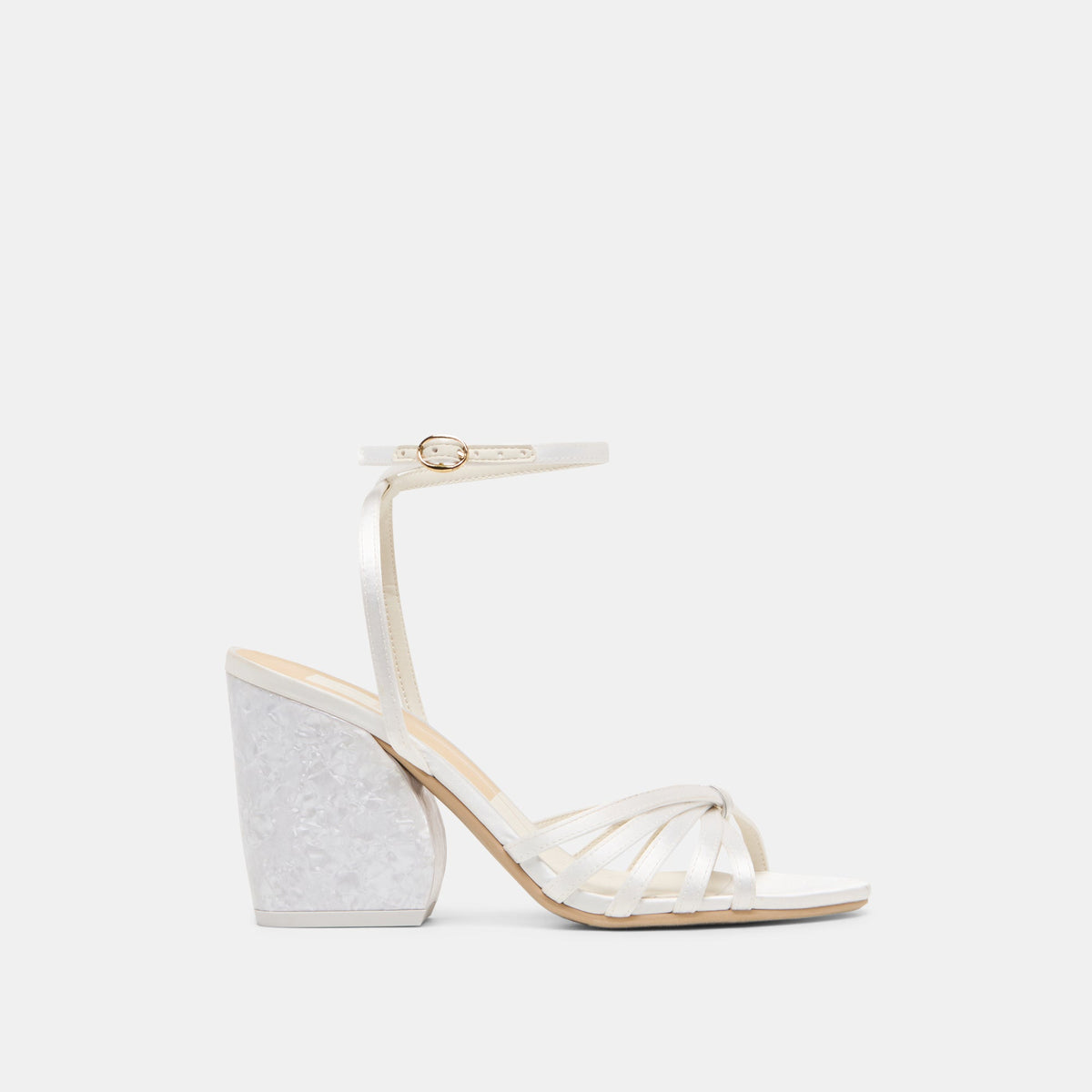 Dolce Vita SHOES | Ronica True White Satin Heels