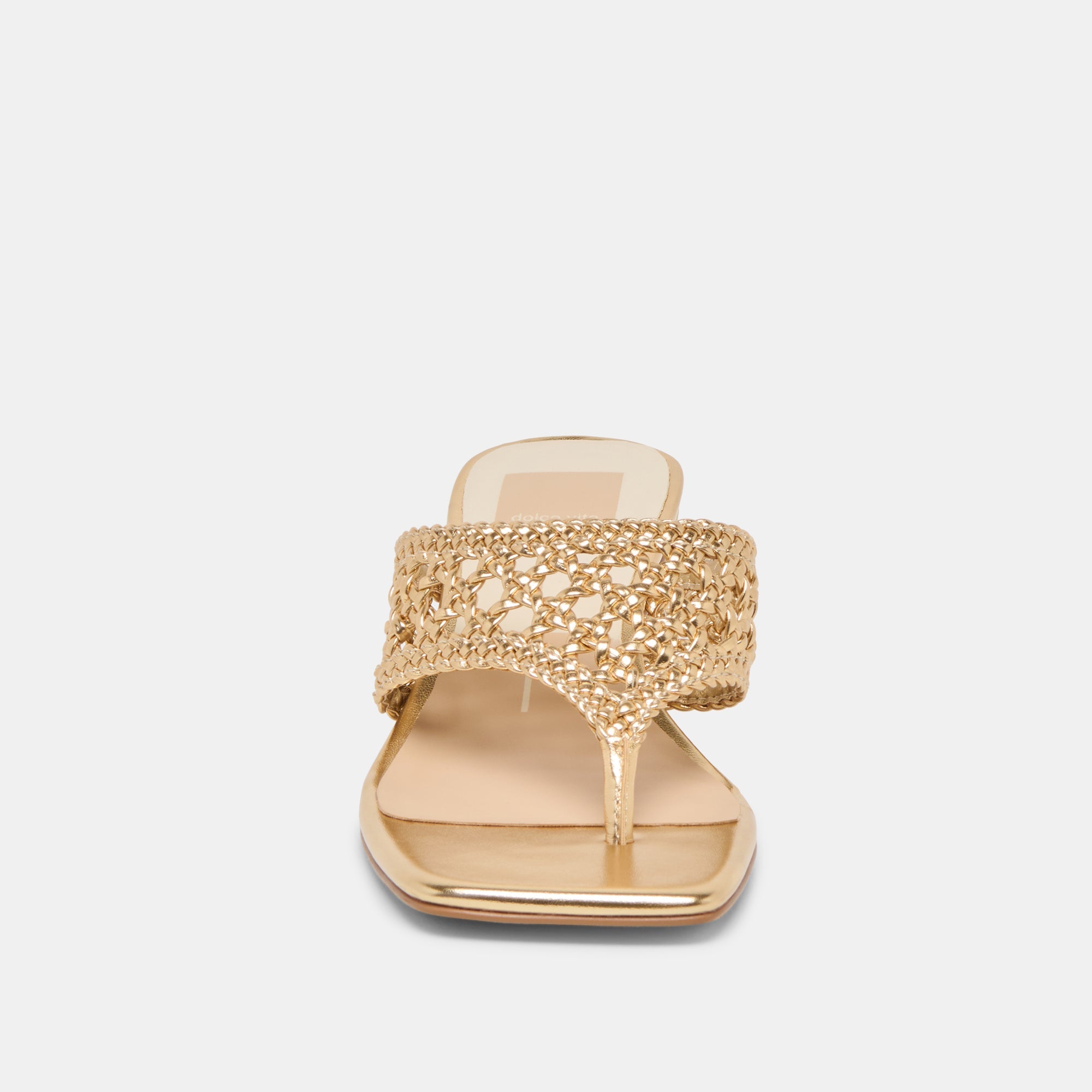 Dolce Vita SHOES | Barlo Gold Woven Stella Heels