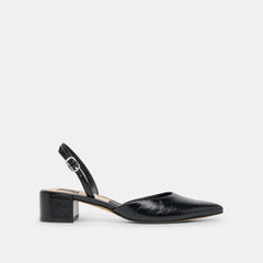 Dolce Vita SHOES | Carel Wide Midnight Crinkle Patent Leather Heels