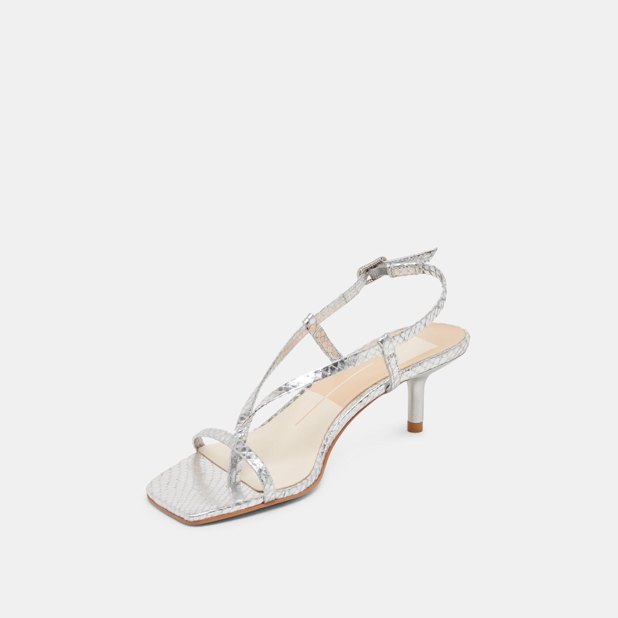 Dolce Vita SHOES | LAURY HEELS SILVER EMBOSSED LEATHER
 – Dolce Vita
