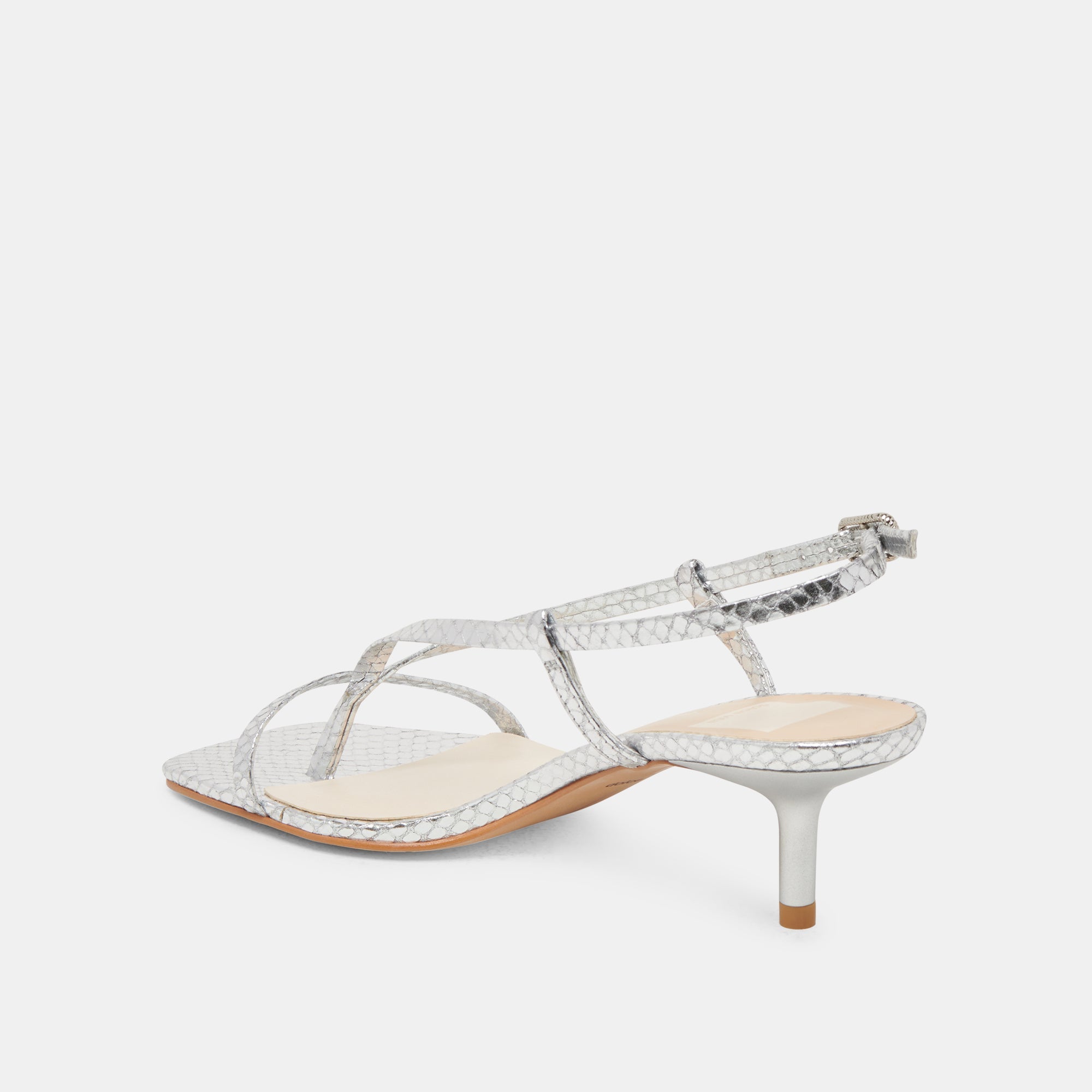 Dolce Vita SHOES | LAURY HEELS SILVER EMBOSSED LEATHER
 – Dolce Vita