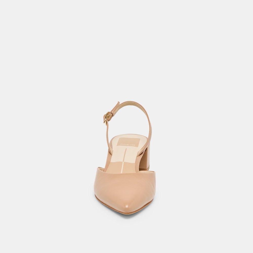 Dolce Vita SHOES | Carel Lt Tan Crinkle Patent Leather Heels