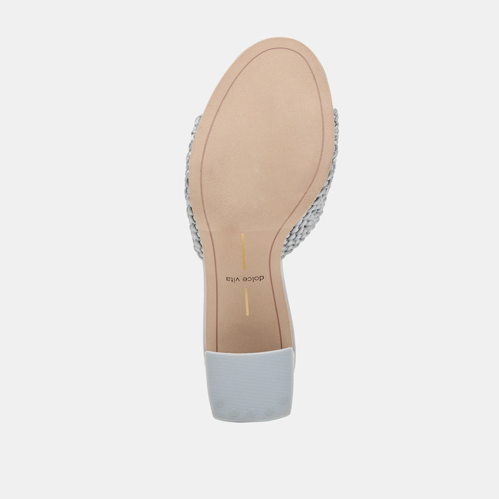 Dolce Vita SHOES | MARGOE HEELS LIGHT BLUE WOVEN SATIN
 – Dolce Vita