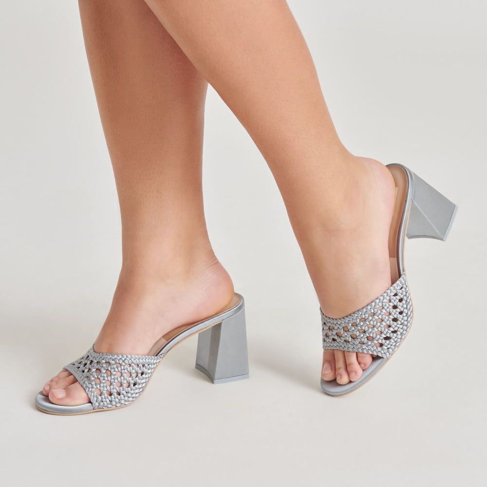 Dolce Vita SHOES | MARGOE HEELS LIGHT BLUE WOVEN SATIN
 – Dolce Vita