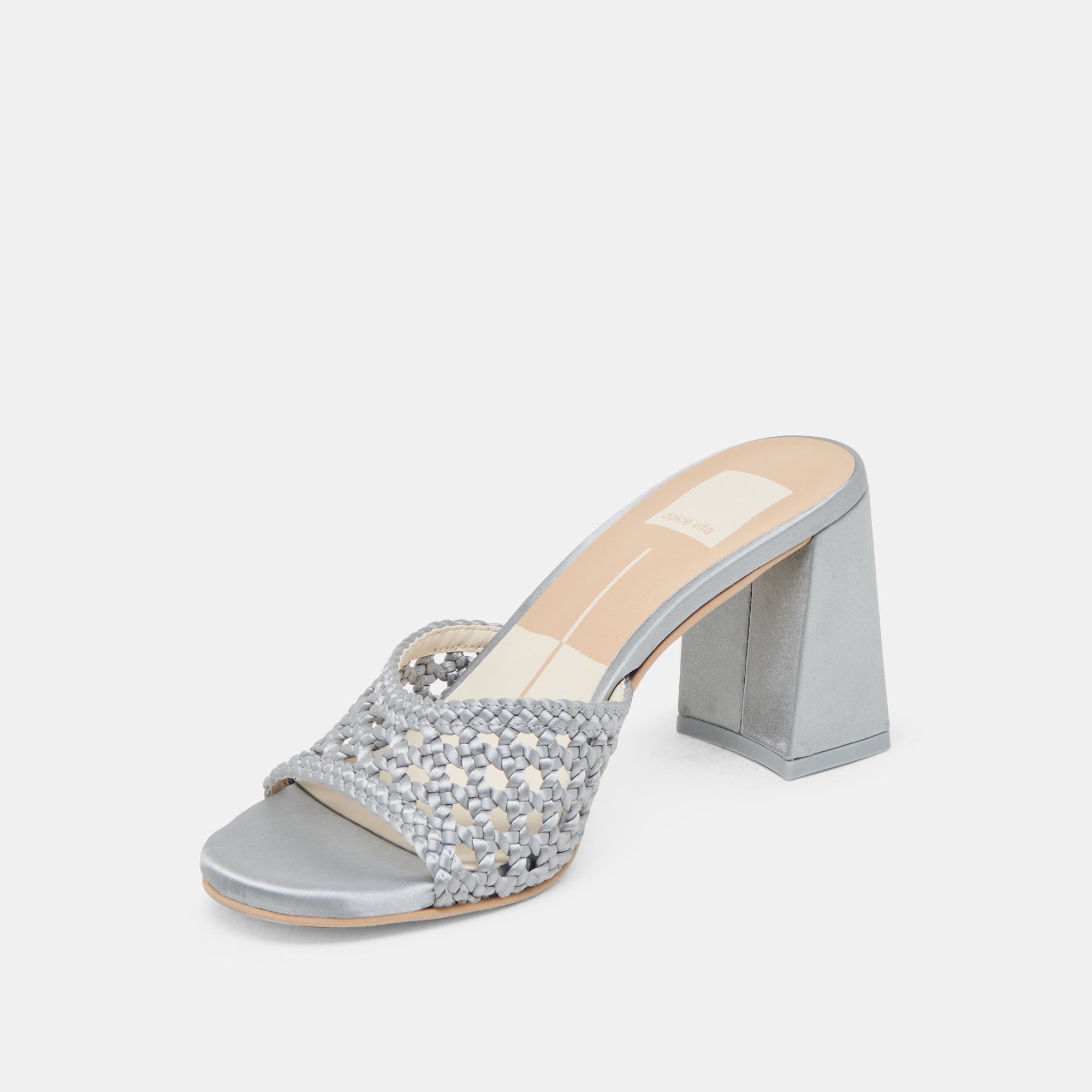 Dolce Vita SHOES | MARGOE HEELS LIGHT BLUE WOVEN SATIN
 – Dolce Vita