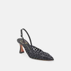 Dolce Vita SHOES | GLORIA HEELS BLACK WOVEN
 – Dolce Vita