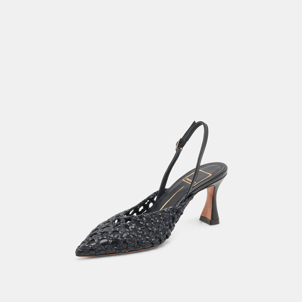 Dolce Vita SHOES | GLORIA HEELS BLACK WOVEN
 – Dolce Vita