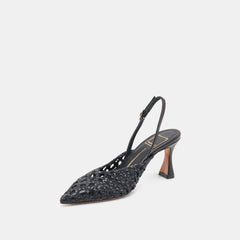 Dolce Vita SHOES | GLORIA HEELS BLACK WOVEN
 – Dolce Vita