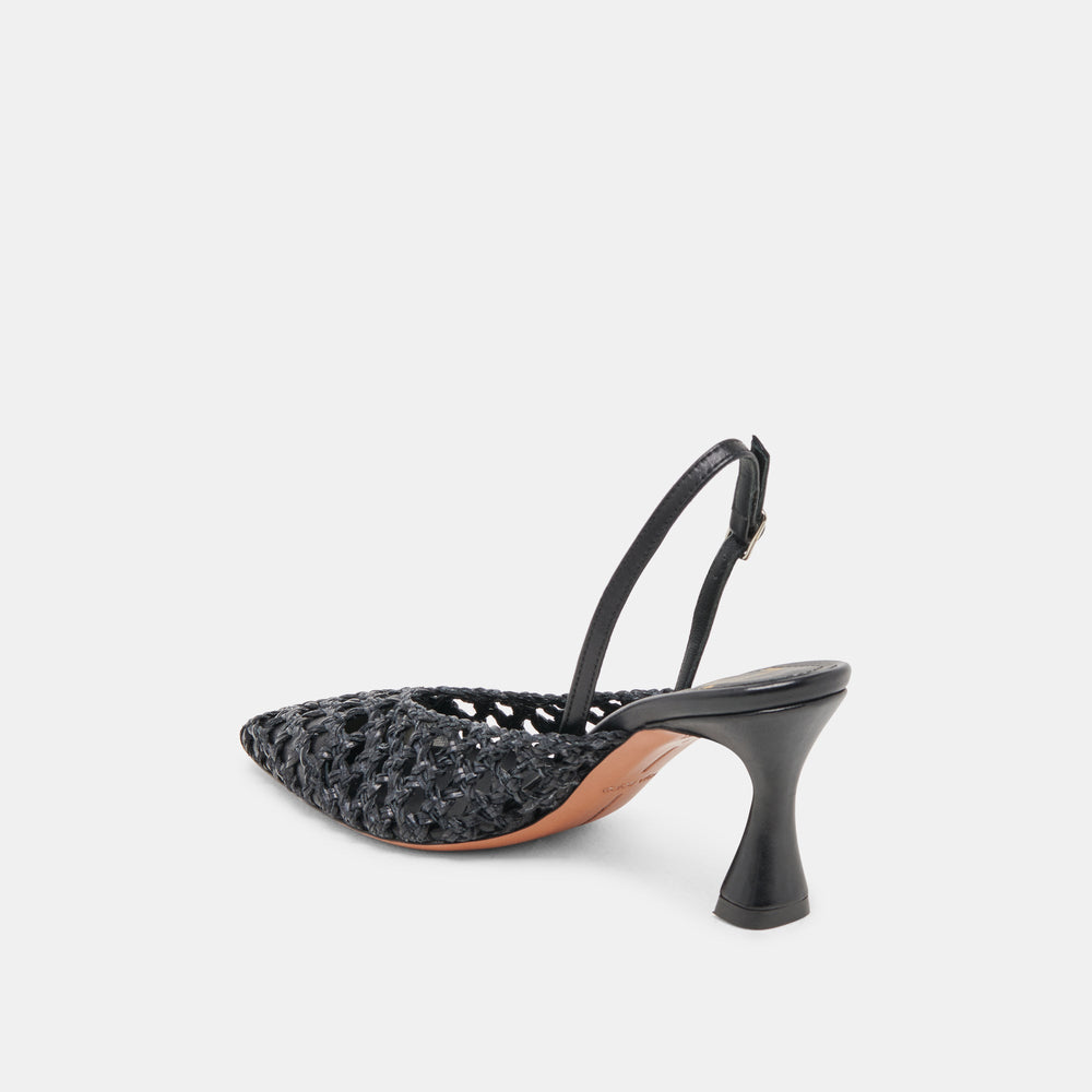 Dolce Vita SHOES | GLORIA HEELS BLACK WOVEN
 – Dolce Vita