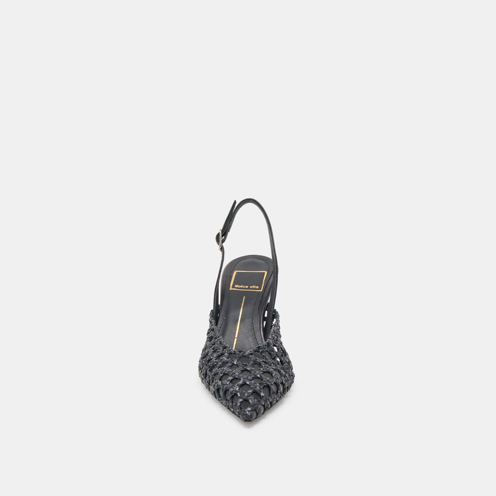 Dolce Vita SHOES | GLORIA HEELS BLACK WOVEN
 – Dolce Vita