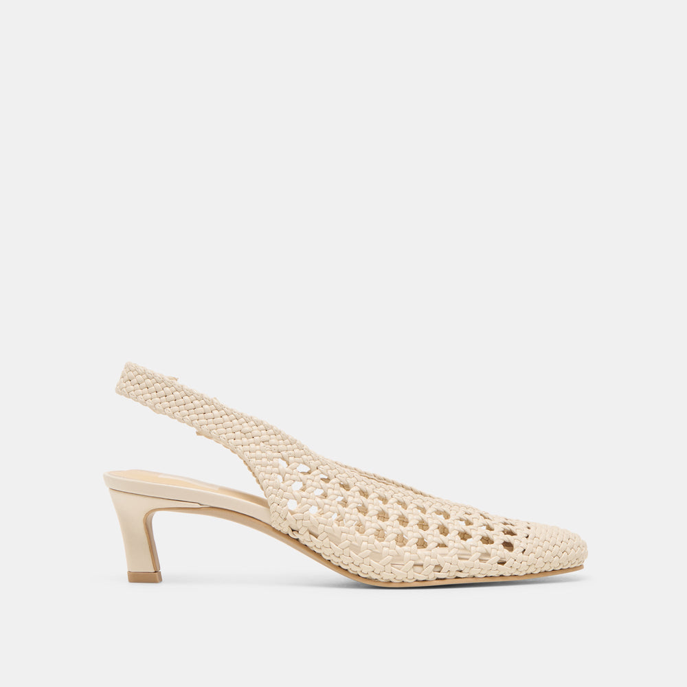 Dolce Vita SHOES | Fawne Creme Woven Stella Heels
