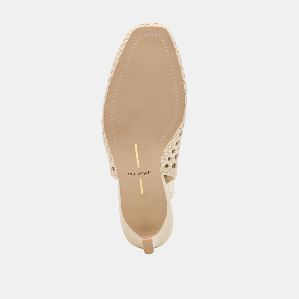 Dolce Vita SHOES | Fawne Creme Woven Stella Heels