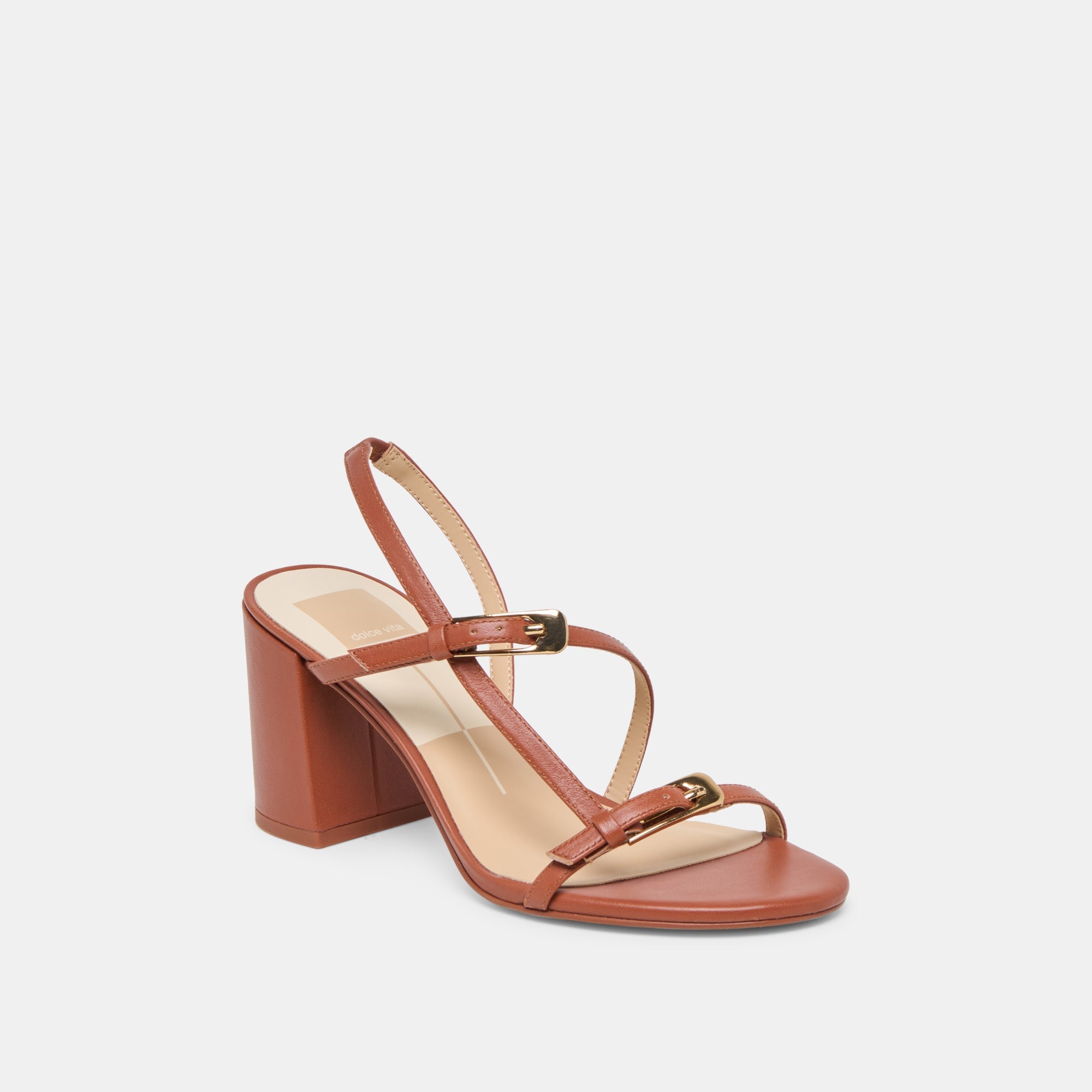 Dolce Vita SHOES | Faye Cognac Leather Heels