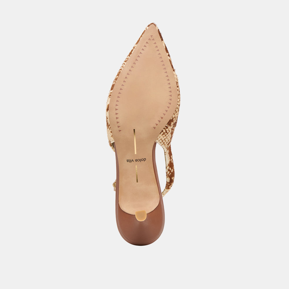 Dolce Vita SHOES | Alenna Brown Snake Calf Hair Heels