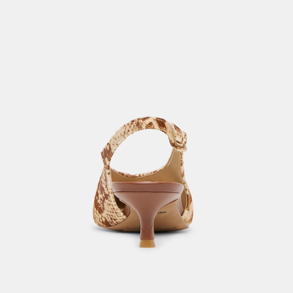 Dolce Vita SHOES | Alenna Brown Snake Calf Hair Heels