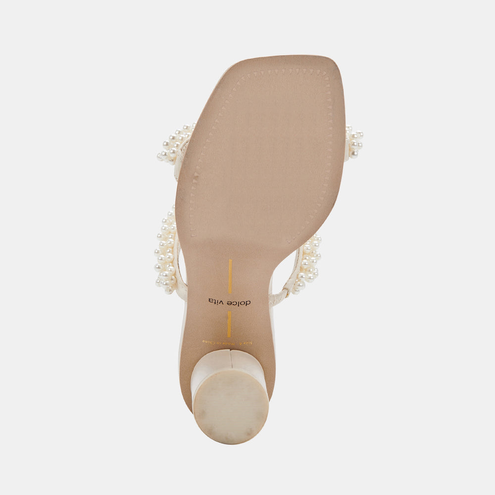 Dolce Vita SHOES | NOEL Heels Vanilla Pearls | Vanilla Pearl Bead Heels
 – Dolce Vita