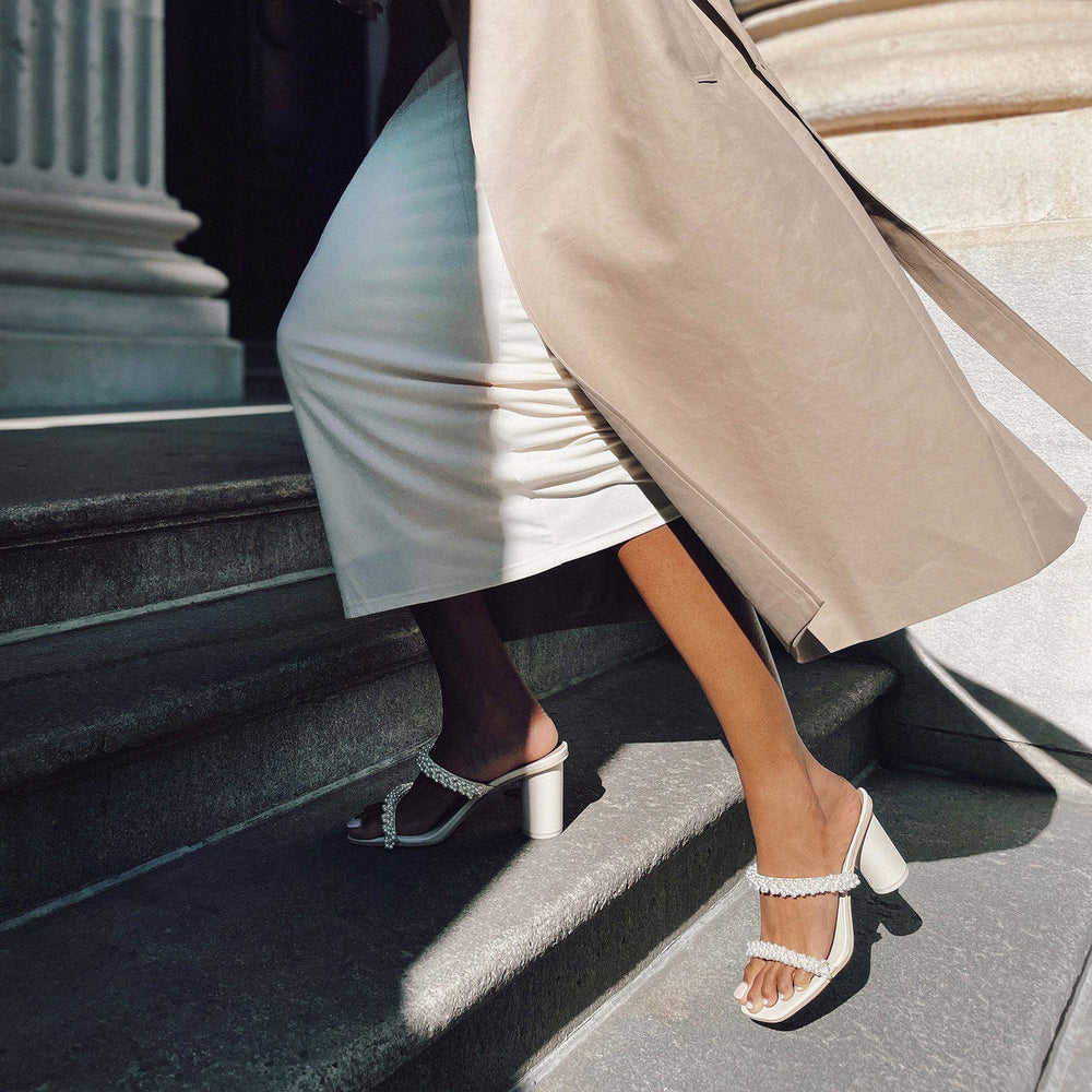Dolce Vita SHOES | NOEL Heels Vanilla Pearls | Vanilla Pearl Bead Heels
 – Dolce Vita