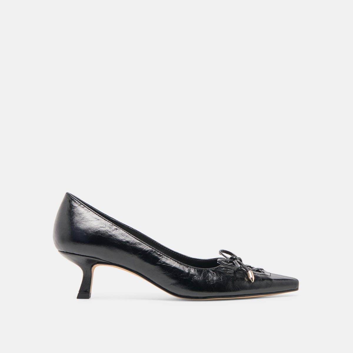 Dolce Vita SHOES | Clarie Midnight Crinkle Patent Leather Heels