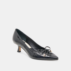 Dolce Vita SHOES | Clarie Midnight Crinkle Patent Leather Heels