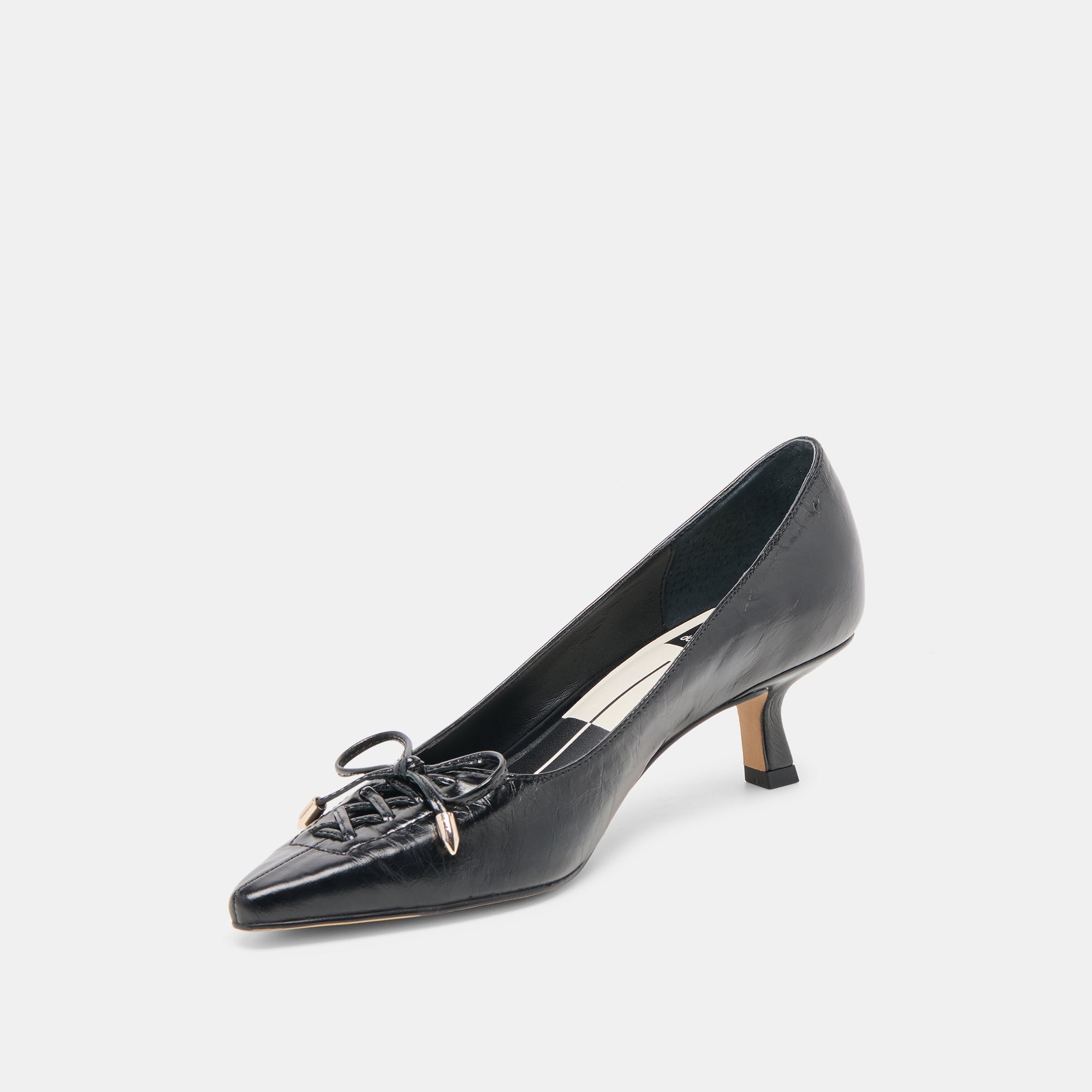 Dolce Vita SHOES | Clarie Midnight Crinkle Patent Leather Heels