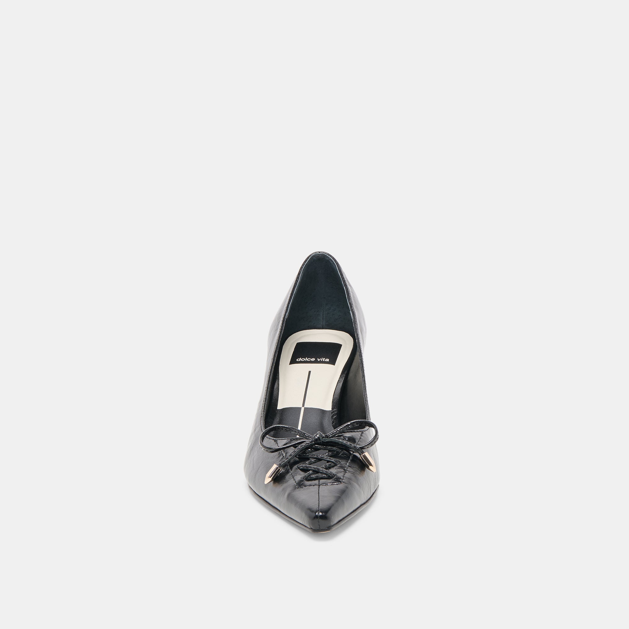 Dolce Vita SHOES | Clarie Midnight Crinkle Patent Leather Heels